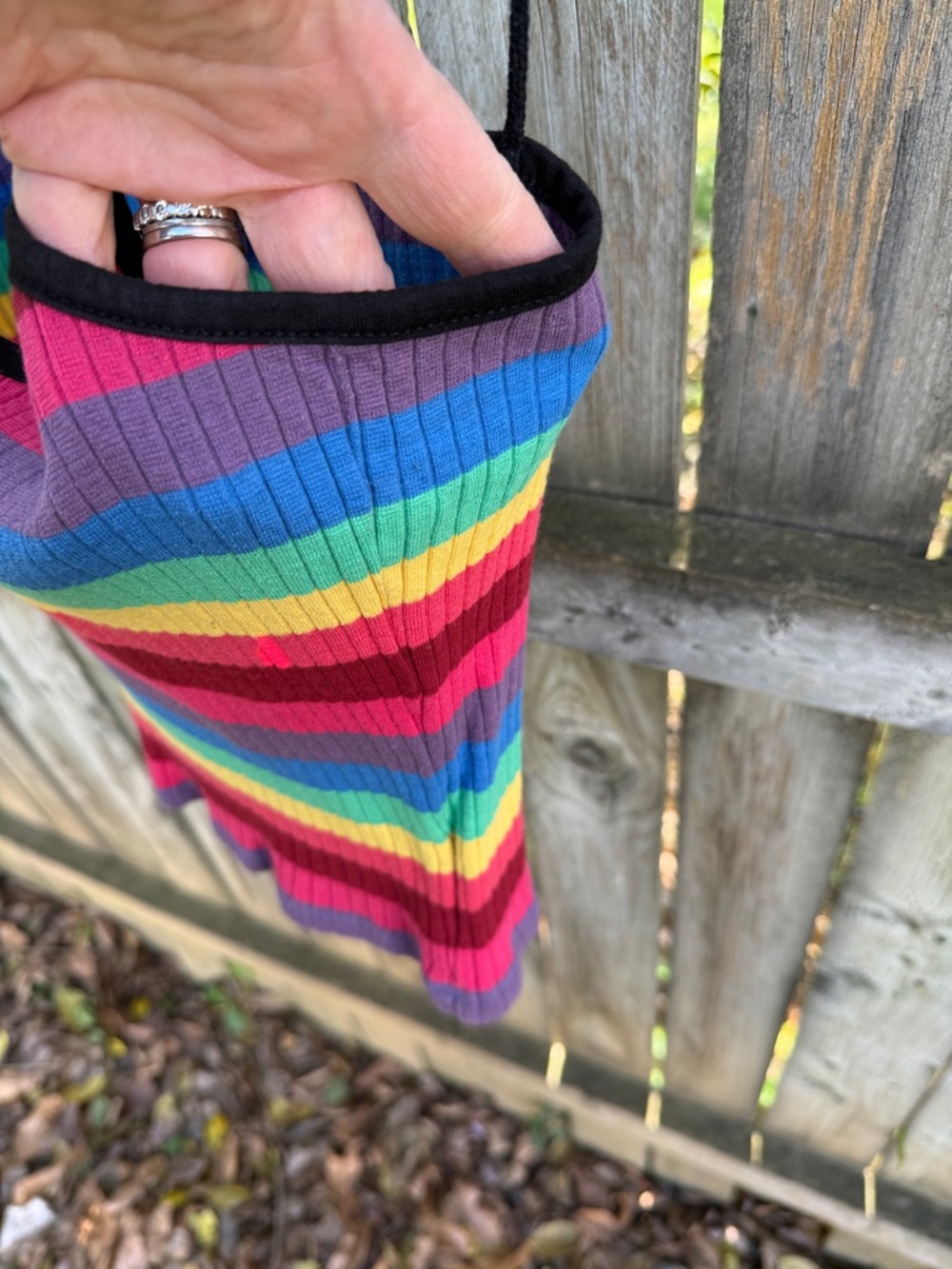 Topshop Rainbow Stripe Camisole Top RED MULTI, Size 8 US (fits like 6-8) - Picture 7 of 12